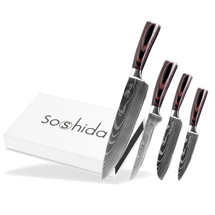 Japanese Soshida Chef Knife Set