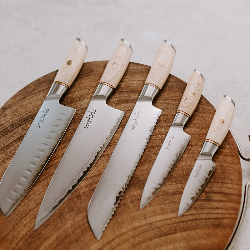 Soshida Professional 5 Piece Chef Knife Set